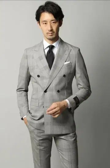 [ 최종 가격 인하 ] 수트 컴퍼니 더블 수트 글렌체크 그레이