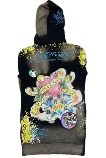 컨디션 최상 에드하디 후드티 올 패턴