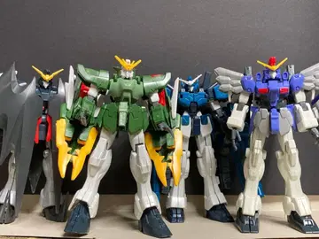 구 키트 HG 건담 W EW 4기 세트 가조립 완성품