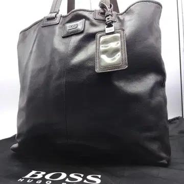 레어 휴고보스 토트백 다크 브라운 A4 수납 숄더 가죽 천연 가죽