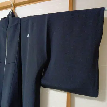 상복 블랙 무지 이중 기모노 기모노 마루니 다키묘가 리메이크용 2