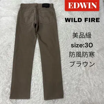 EDWIN WILD FIRE 팬츠 W30 방풍 방한 스트레치 브라운