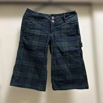 하프 팬츠 타탄 체크 사이즈 M