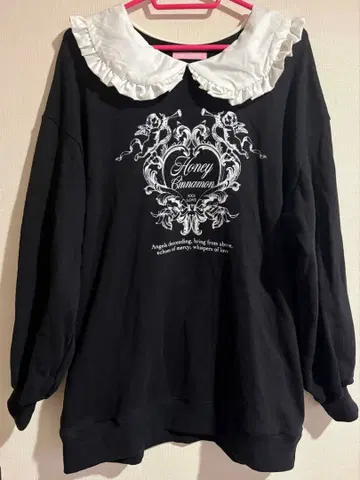 honey cinnamon 트레이닝복 맨투맨 원피스 둥근 카라 천사 깃털