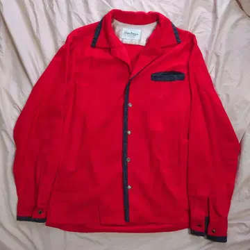 40s 50s 오픈 카라 셔츠 로카빌리 보드 셔츠 민트