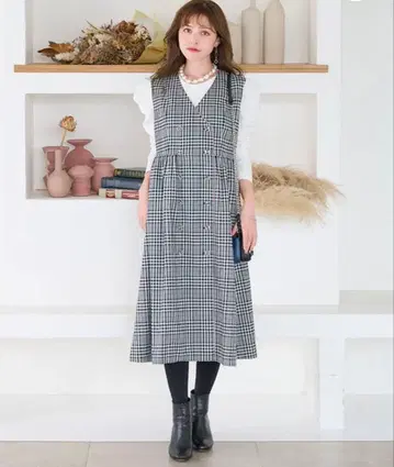 체스티 라메 라인 원피스