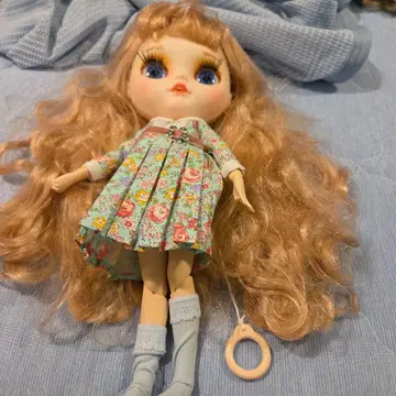 꽃무늬 드레스의 momoko 아이시 인형 본체와 꽃무늬 의류