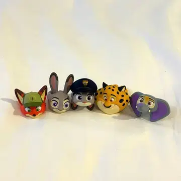 주토피아 캐릭터 피규어 5체 세트