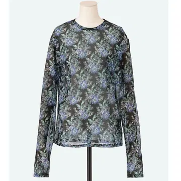 FUMIE TANAKA 후미에 타나카 sheer print long T