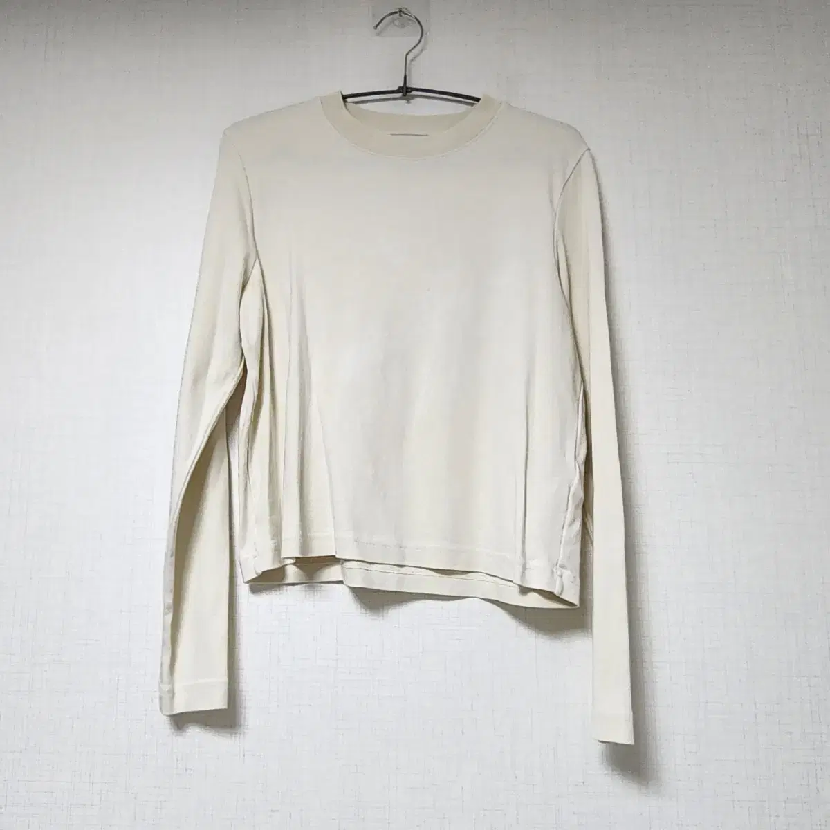 COS Ivory Plain Long Sleeve T-shirt