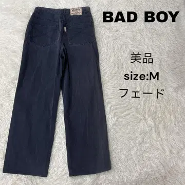 BAD BOY 데님 M 사이즈 네이비 페이드 새상품급 와이드 배기
