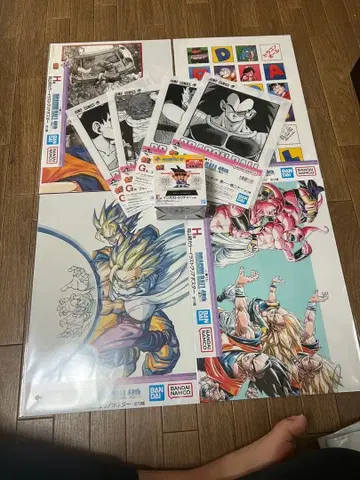 드래곤볼 제일복권 40th 만화 스트럭처 클리어 포스터 세트