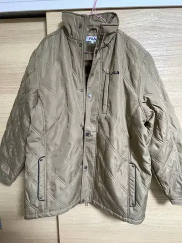 FILA 퀼팅 자켓 베이지