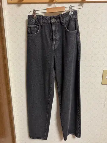 searoomlynn 하이웨스트 루즈 SRN03 빈티지 블랙 데님