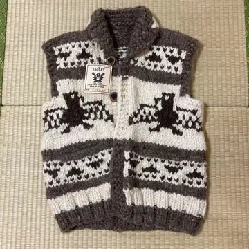 80년대 EAGLET 이글렛 카우친 니트 베스트