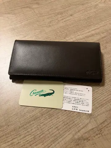 새상품 크로커다일 장지갑 브라운
