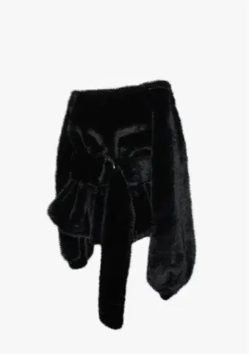 S off shoulder faux-fur tops