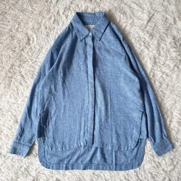 택 포함 새상품 25ss 바나나리퍼블릭 린넨 레이온 샴브레이 셔츠