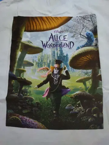 앨리스 인 원더랜드 T셔츠 XL 사이즈 영화 프로모