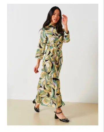 리나시멘토 롱 셔츠 원피스