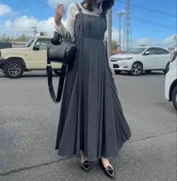 프레이 아이디 롱 원피스 그레이 글렌체크 0 사이즈