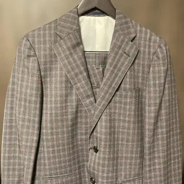 수트 셋업 체크 퍼플 택 포함 새상품 M 사이즈