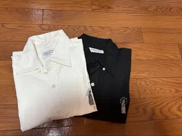 THE GUILTY PARTIES 블랙 긴팔 셔츠 화이트 반팔 셔츠 세트