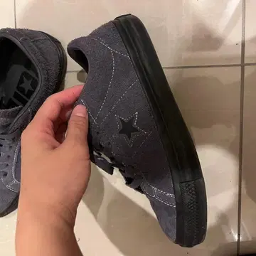 CONVERSE CONS 네이비 스웨이드 로우컷 스티치 가공 콘즈