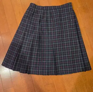 이스트 보이 체크 무늬 플리츠 스커트