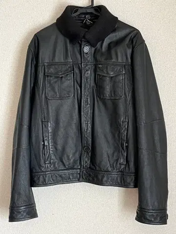 아르마니진 미사용 가죽 자켓