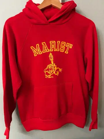 빈티지 70s 칼리지 프린트 맨투맨 후드티