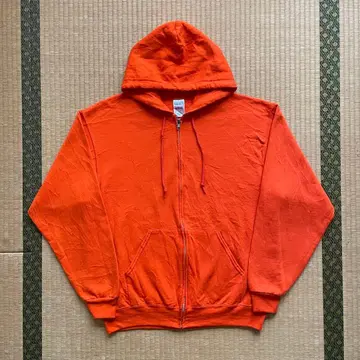 JERZEES 지퍼 후드티 오렌지 무지 L