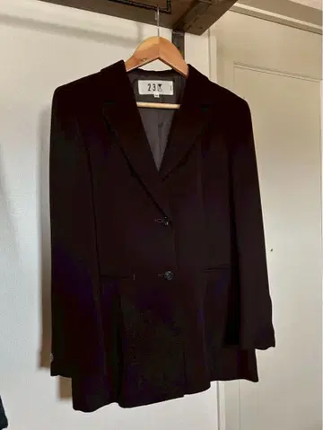 23구 테일러드 자켓 사이즈 38 다크 브라운