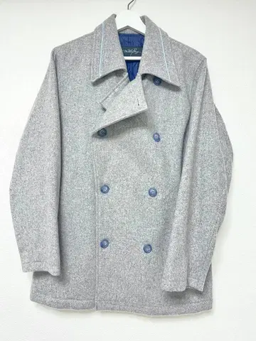 [ 미사용 ] MILKBOY 그레이 울 더블 브레스트 피 코트