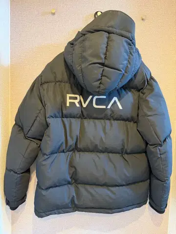 RVCA 다운 자켓 후드 부착 블랙 사이즈 L