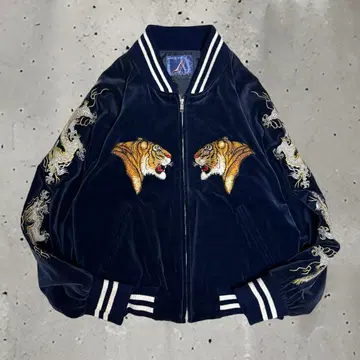 레어 스카잔 죽호 구제 의류 프레쉬박스 빈티지 자수 요코스카