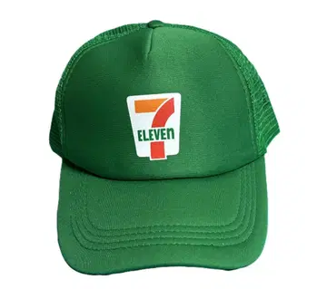 세븐일레븐 그린 메쉬 모자 새상품 중국 구매