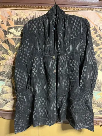 W 거즈 A 라인 튜닉 동양인 일본풍 패턴