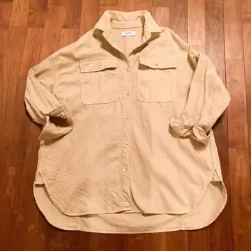 [ Healthy DENIM ] SLOBE 별주 빅 셔츠 ALMOND