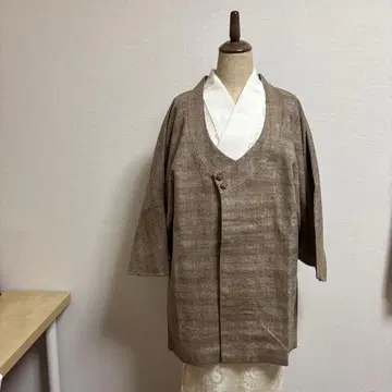 도행 코트 (머플러 포함) 기모노 울