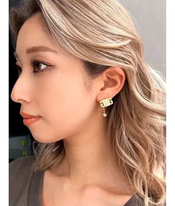 GYDA 라이트 스톤 귀걸이 (금)