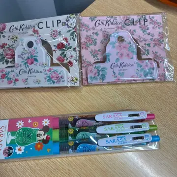 Cath Kidston 클립과 SARASA 볼펜 세트