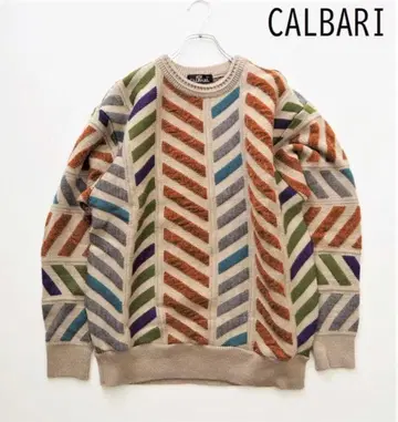 CALBARI 칼바리 입체 크루넥 니트 스웨터 L 구제 의류