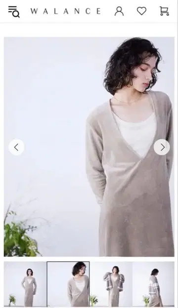 [ 시착만 한 상품 ] walance 오가닉 코튼 벨로아 원피스 그레이지