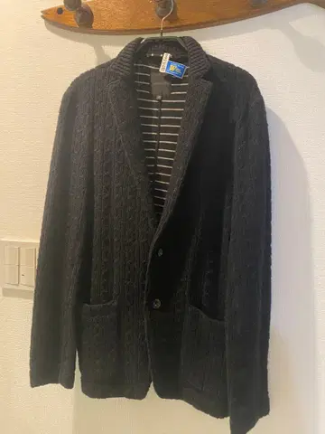 블랙 케이블 니트 블레이저 DESIGN WORKS