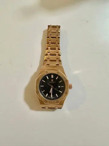 로즈 골드 자동 와인딩 손목시계