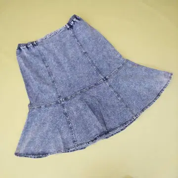 니센 데님 스커트 플레어 스커트 빅 사이즈 미사용품
