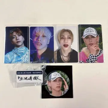 INI 이케자키 리히토 캡슐 토이 명찰 과거 트레이딩 카드 캔 배지 세트