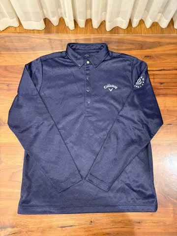 Callaway 긴팔 피케 셔츠 네이비