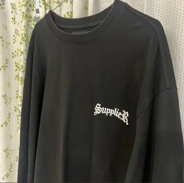 Supplier 블랙 긴팔 T셔츠 롱티